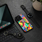 retro abstract back phone cover | glass case for Google Pixel 6A