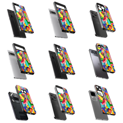 Durable Glass Back Mobile Case for iPhone, Samsung, OnePlus, Google Pixel, Redmi, Vivo, Oppo