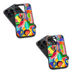 Trendy Glass Back Mobile Case for iPhone, Samsung, Redmi, OnePlus, Google Pixel, Motorola