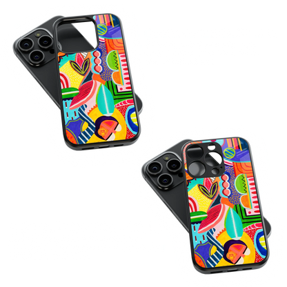 Trendy Glass Back Mobile Case for iPhone, Samsung, Redmi, OnePlus, Google Pixel, Motorola