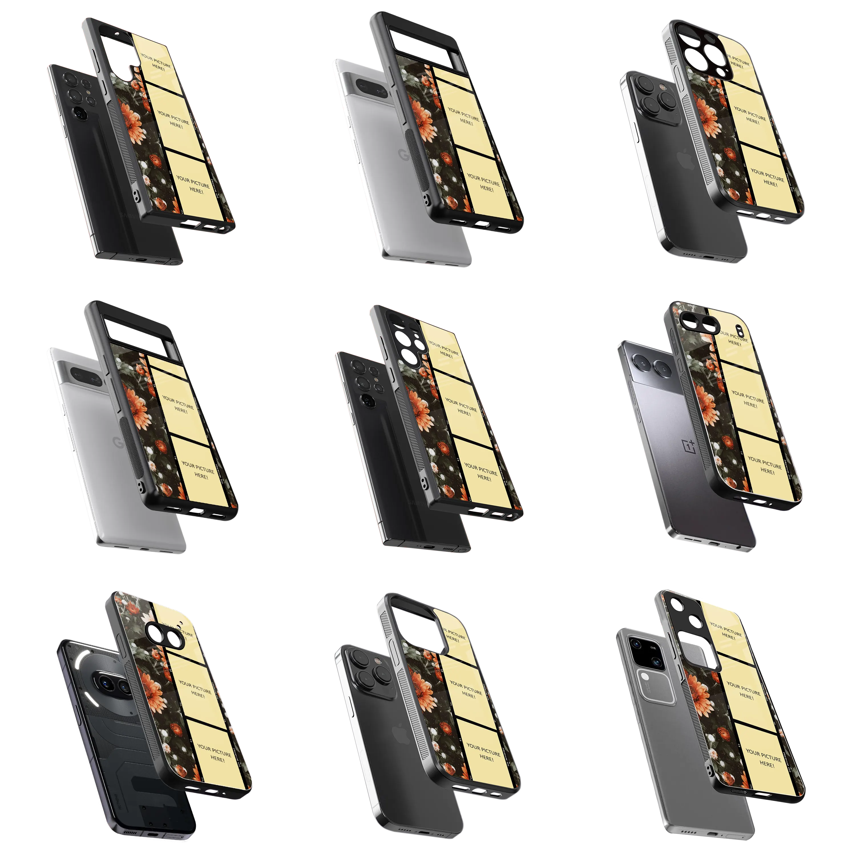 Polaroid Personalised Glass Phone Case