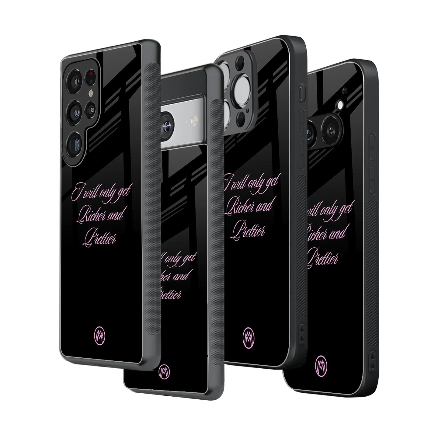 Stylish Glass Back Case for All Smartphones iPhone, Samsung, OnePlus, Pixel, Redmi, Oppo, Vivo, Motorola