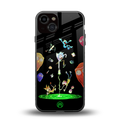rick and morty amoled back phone cover | glass case for iphone 13