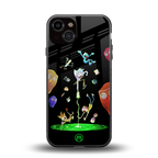 rick and morty amoled back phone cover | glass case for iphone 13