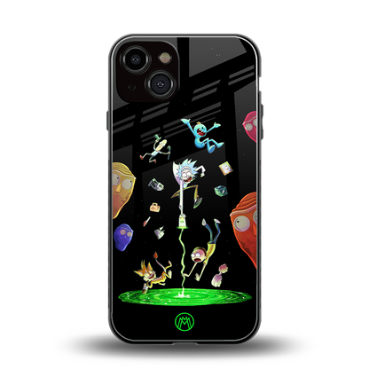 rick and morty amoled back phone cover | glass case for iphone 13