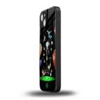 rick and morty amoled back phone cover | glass case for iphone 14 plus