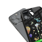 rick and morty amoled back phone cover | glass case for iphone 14 plus