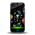 rick and morty amoled back phone cover | glass case for iphone 16e