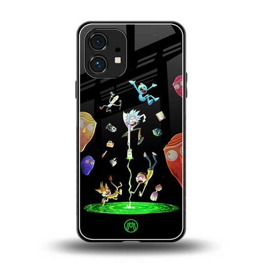 rick and morty amoled back phone cover | glass case for nothing phone 1