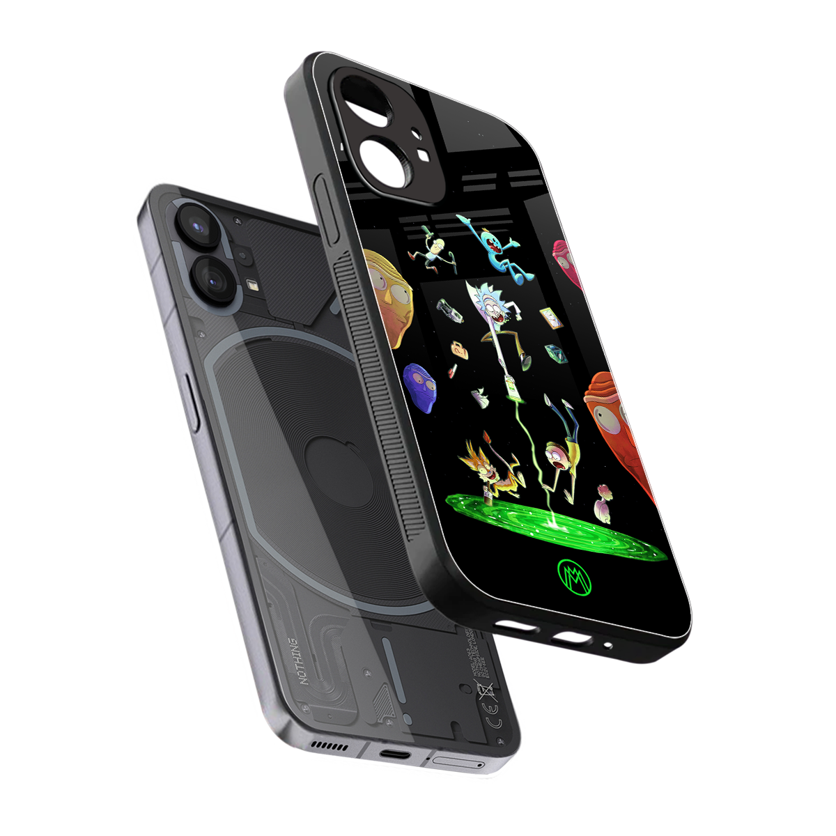 rick and morty amoled back phone cover | glass case for nothing phone 1