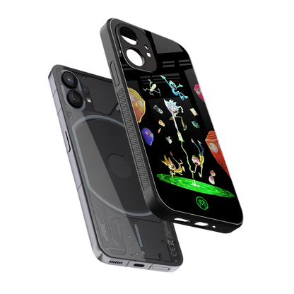 rick and morty amoled back phone cover | glass case for nothing phone 1