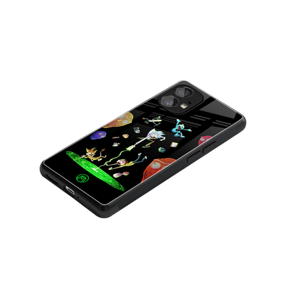 rick and morty amoled back phone cover | glass case for nothing phone 1