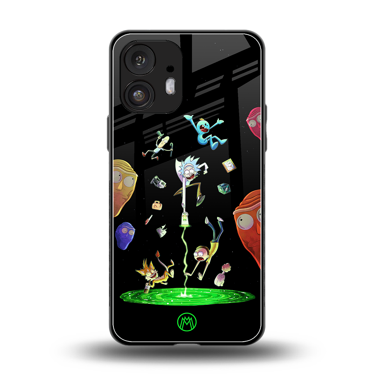 rick and morty amoled back phone cover | glass case for nothing phone 2