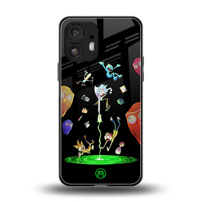 rick and morty amoled back phone cover | glass case for nothing phone 2
