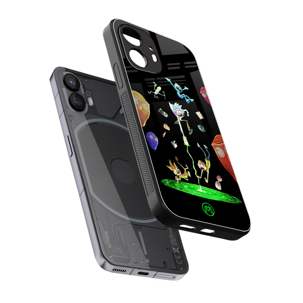 rick and morty amoled back phone cover | glass case for nothing phone 2