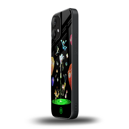 rick and morty amoled back phone cover | glass case for nothing phone 2