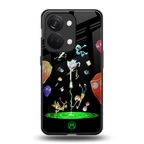 rick and morty amoled back phone cover | glass case for oneplus nord 3