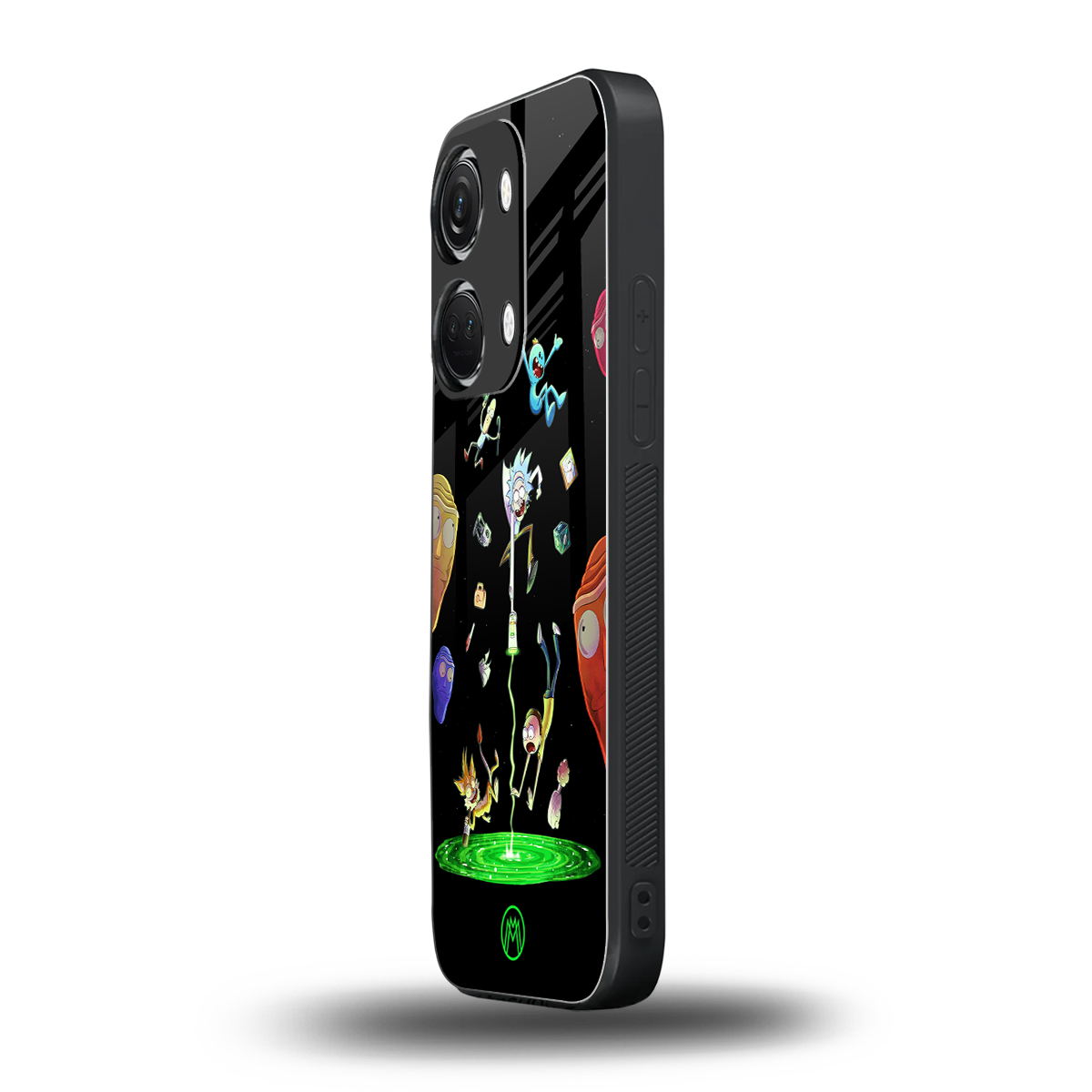 rick and morty amoled back phone cover | glass case for oneplus nord 3