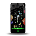 rick and morty amoled back phone cover | glass case for oneplus nord 4