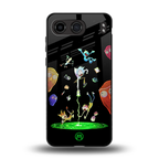rick and morty amoled back phone cover | glass case for oneplus nord 4