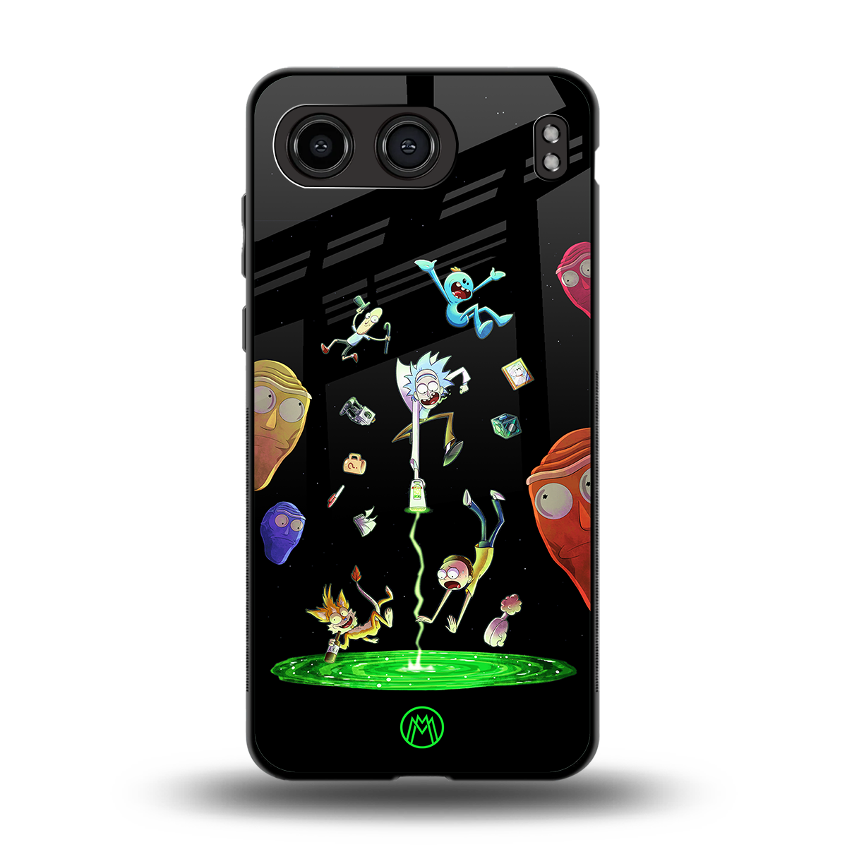 rick and morty amoled back phone cover | glass case for oneplus nord 4