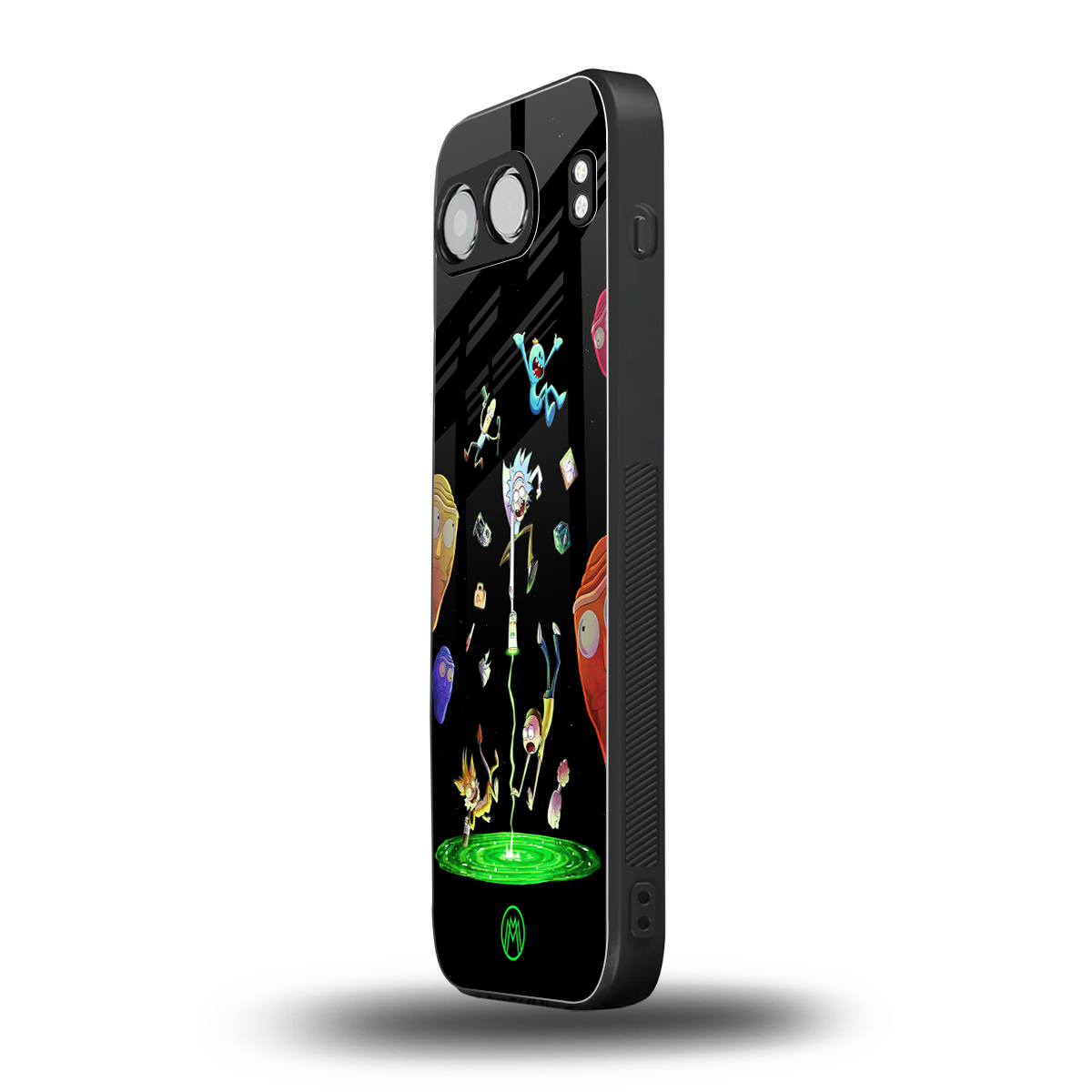 rick and morty amoled back phone cover | glass case for oneplus nord 4