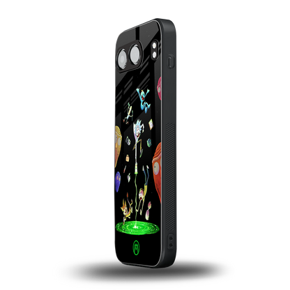 rick and morty amoled back phone cover | glass case for oneplus nord 4