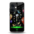 rick and morty amoled back phone cover | glass case for oneplus nord ce 3