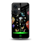 rick and morty amoled back phone cover | glass case for oneplus nord ce 3
