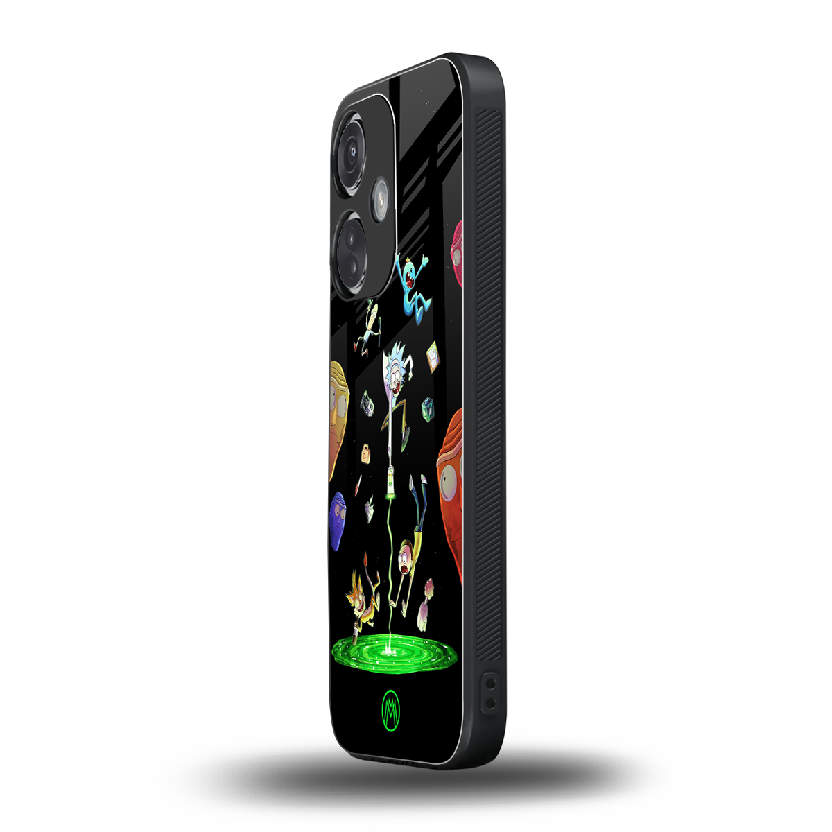 rick and morty amoled back phone cover | glass case for oneplus nord ce 3