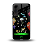 rick and morty amoled back phone cover | glass case for oneplus nord ce 4 lite