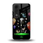 rick and morty amoled back phone cover | glass case for oneplus nord ce 4