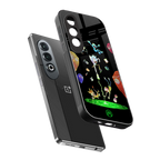 rick and morty amoled back phone cover | glass case for oneplus nord ce 4