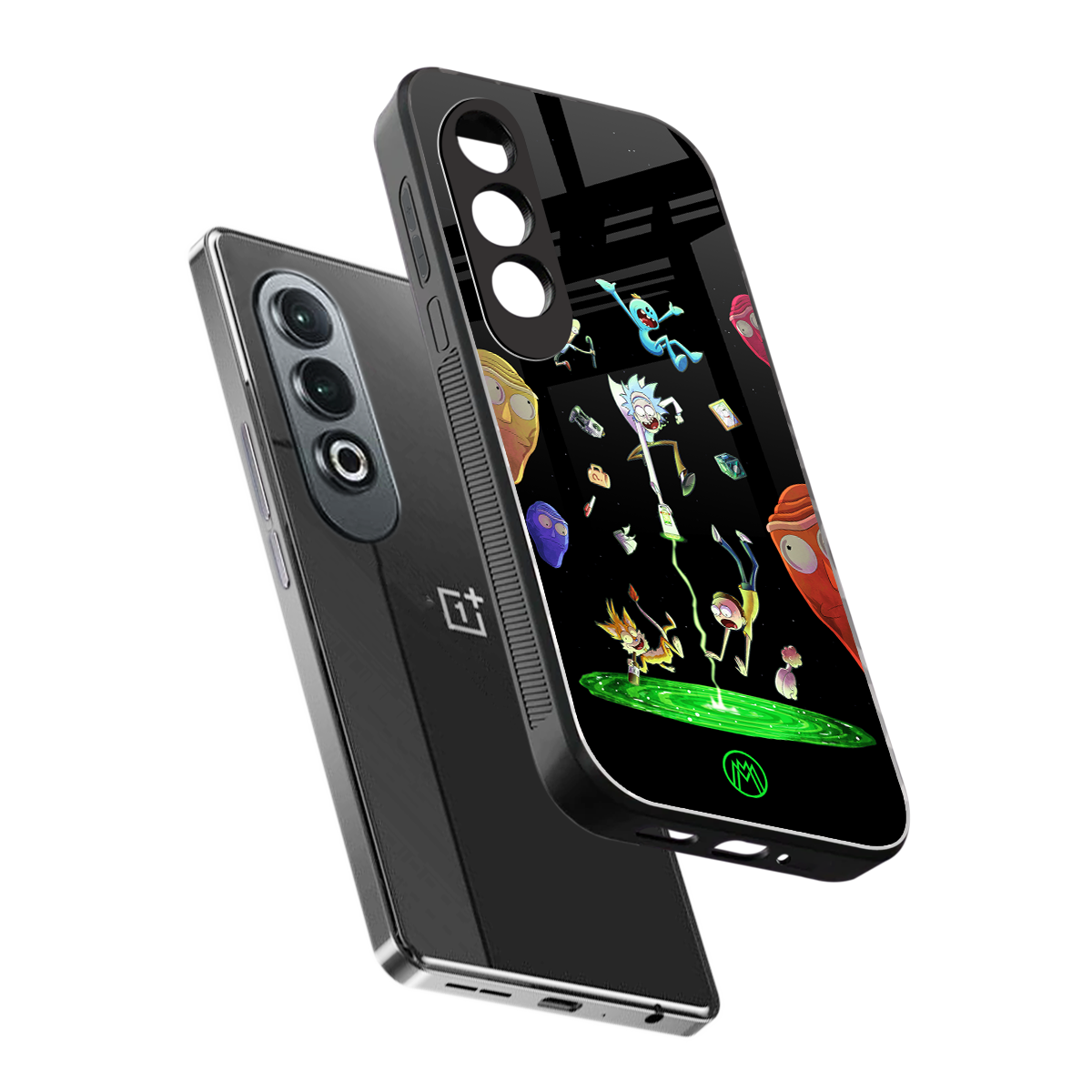 rick and morty amoled back phone cover | glass case for oneplus nord ce 4