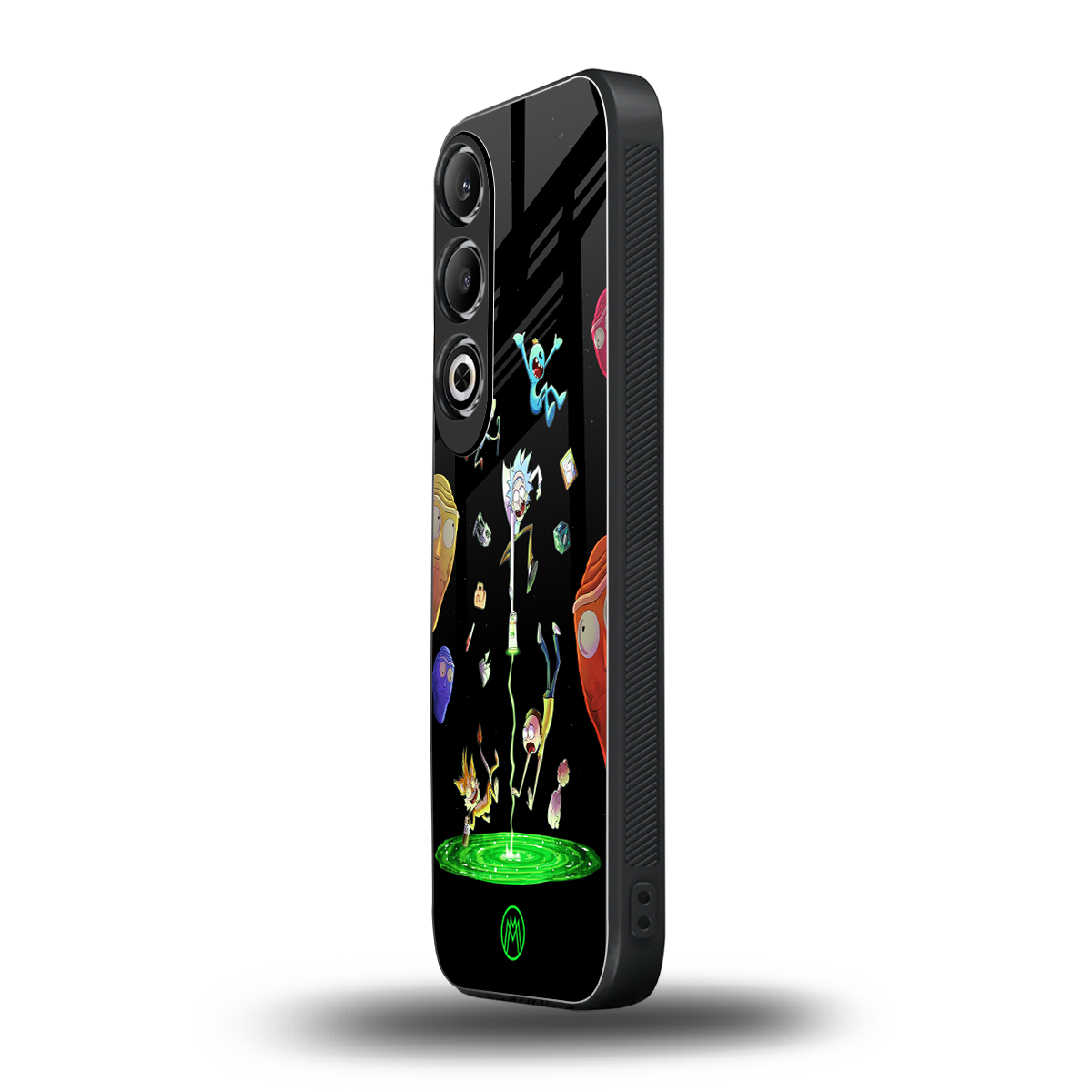 rick and morty amoled back phone cover | glass case for oneplus nord ce 4