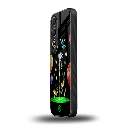 rick and morty amoled back phone cover | glass case for oneplus nord ce 4