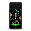 rick and morty amoled back phone cover | glass case for google pixel 6 pro