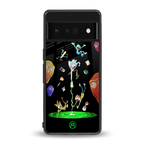 rick and morty amoled back phone cover | glass case for google pixel 6 pro