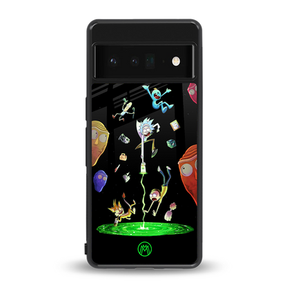rick and morty amoled back phone cover | glass case for google pixel 6 pro