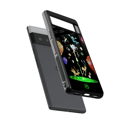 rick and morty amoled back phone cover | glass case for google pixel 6 pro