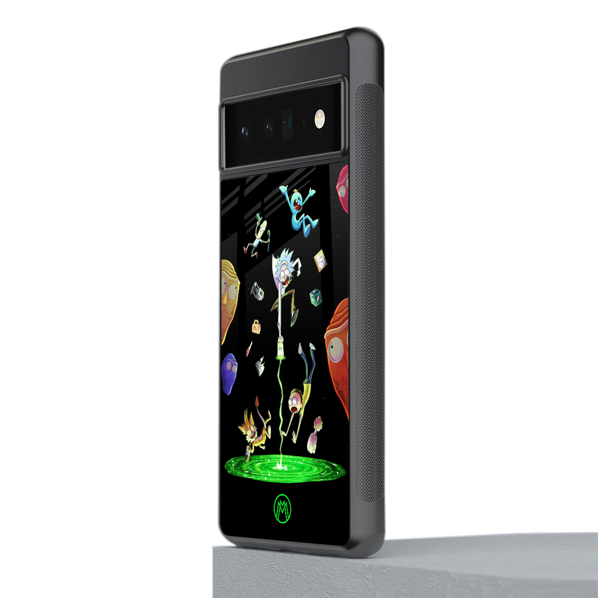 rick and morty amoled back phone cover | glass case for google pixel 6 pro