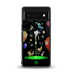 rick and morty amoled back phone cover | glass case for Google Pixel 6A