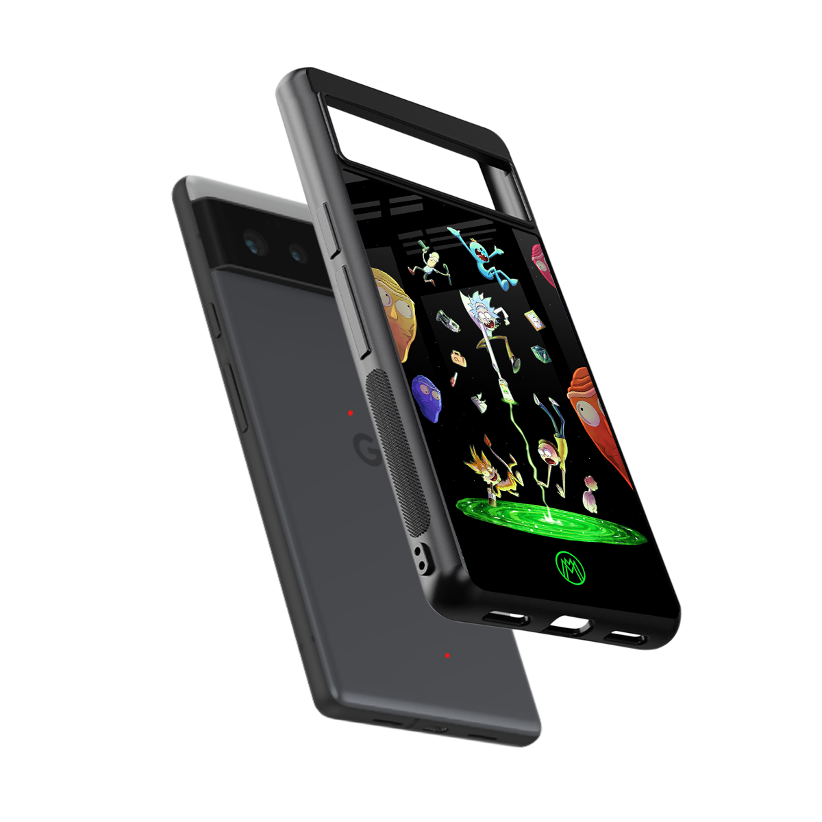 rick and morty amoled back phone cover | glass case for google pixel 6