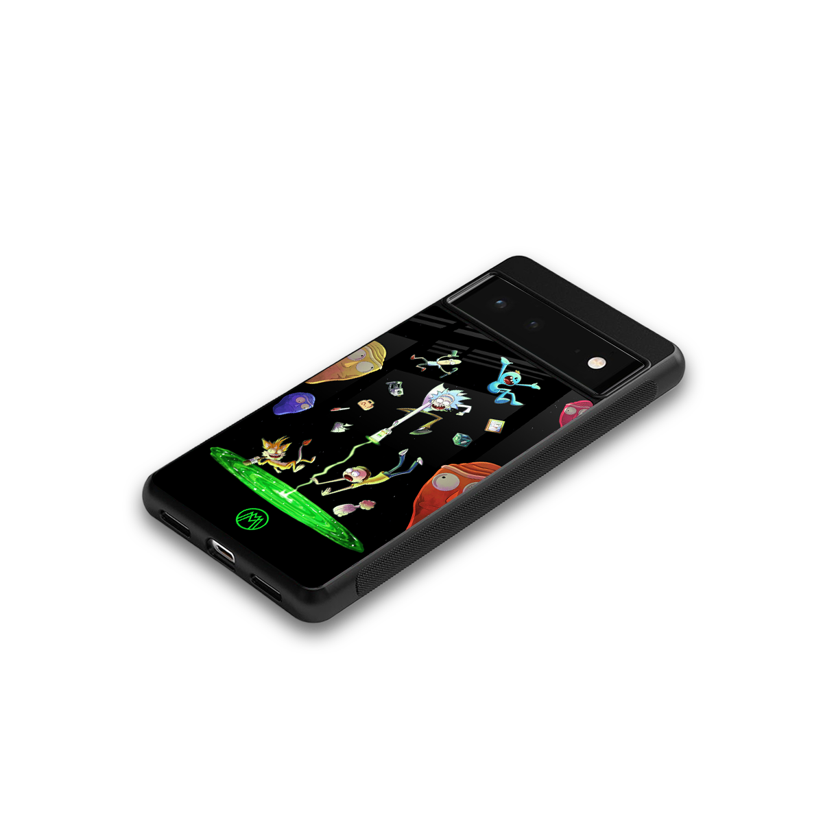 rick and morty amoled back phone cover | glass case for Google Pixel 6A