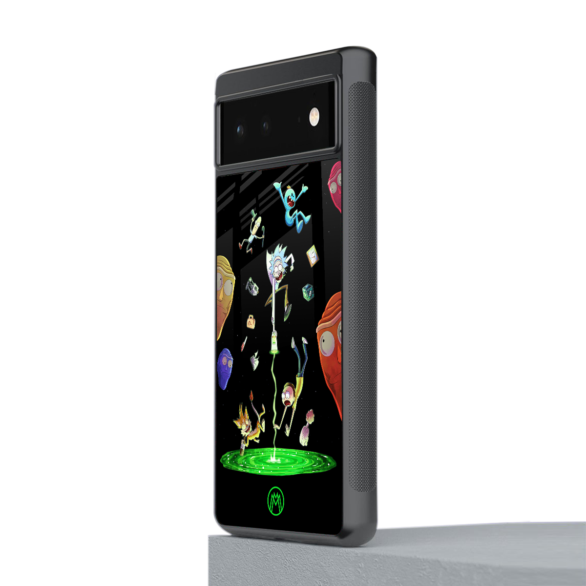 rick and morty amoled back phone cover | glass case for Google Pixel 6A