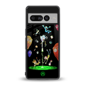 rick and morty amoled back phone cover | glass case for google pixel 7 pro