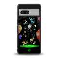 rick and morty amoled back phone cover | glass case for Google Pixel 7