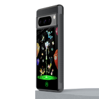 rick and morty amoled back phone cover | glass case for google pixel 8 pro