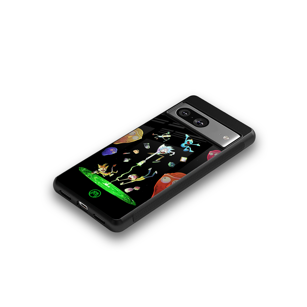 rick and morty amoled back phone cover | glass case for Google Pixel 8