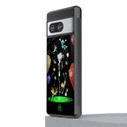 rick and morty amoled back phone cover | glass case for Google Pixel 8